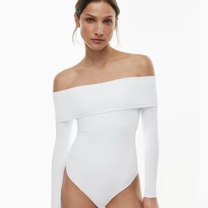 BRAND NEW Aritzia Contour Deco Bodysuit in Birch, TAGS ON